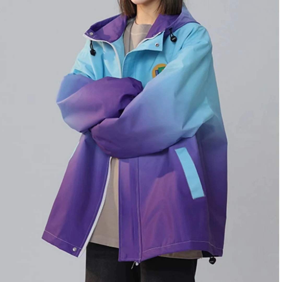 曼姐（401-499）非图片款  春秋时尚百搭休闲拼色撞色外套女上衣