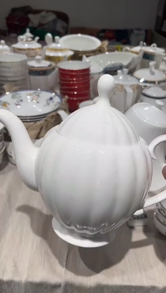 瓷南瓜壶白瓷1个