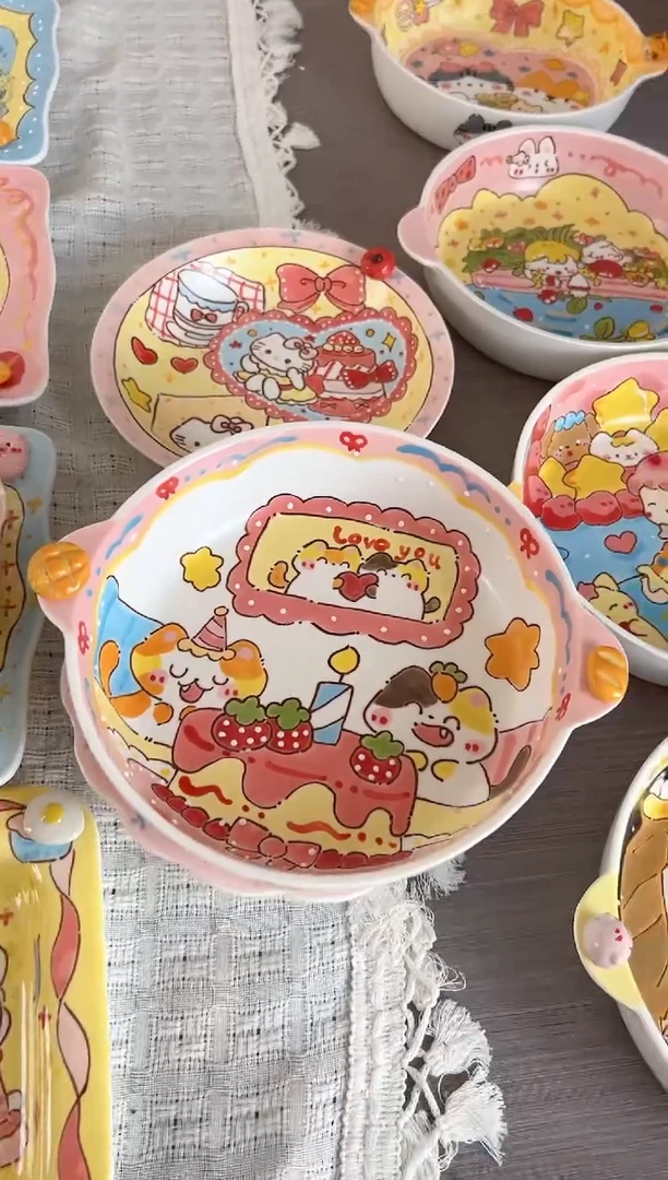 摆件陶道****^景德镇陶瓷手绘微瑕