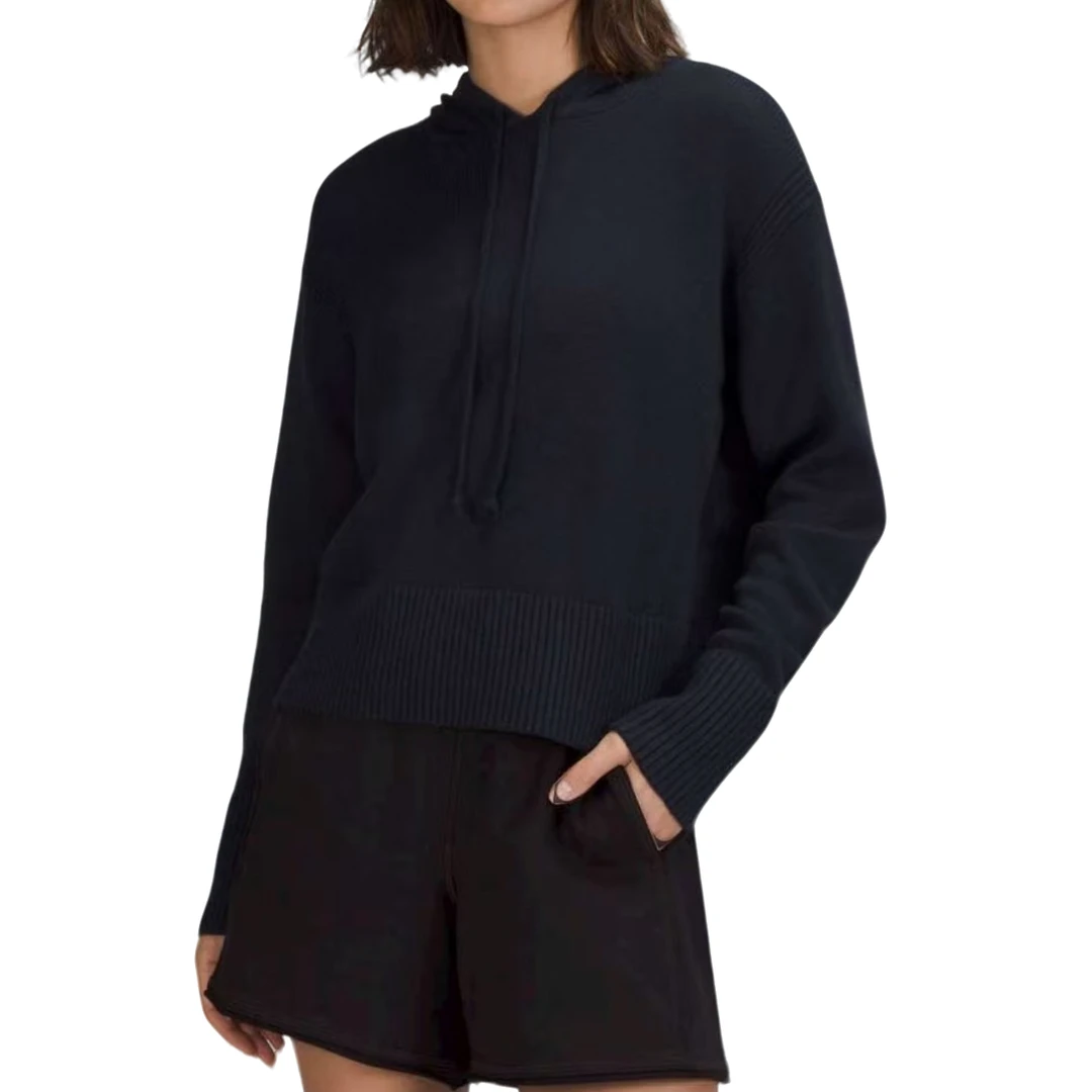 lululemon/露露乐蒙Double Knit Sweater Hoodie女士连帽毛衣