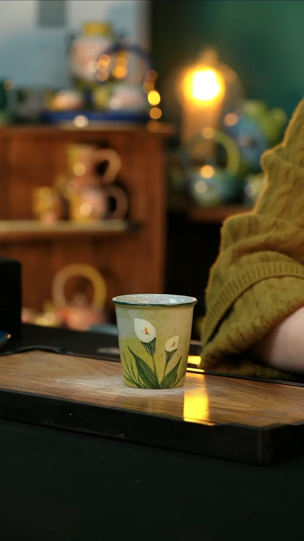 【闪购商品】杯手绘心瓷陶瓷浮力