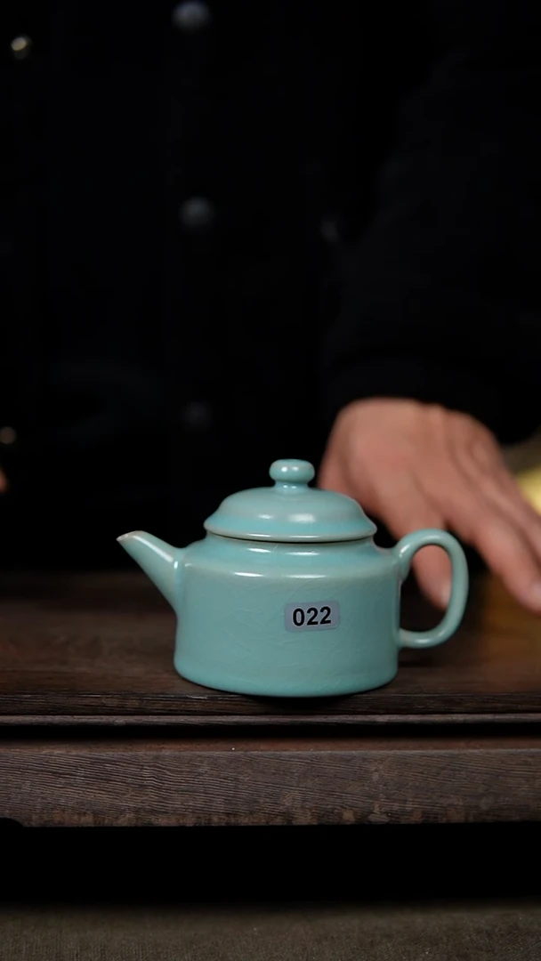 【闪购商品】杯仿古天青纯手工德钟壶大瑕022