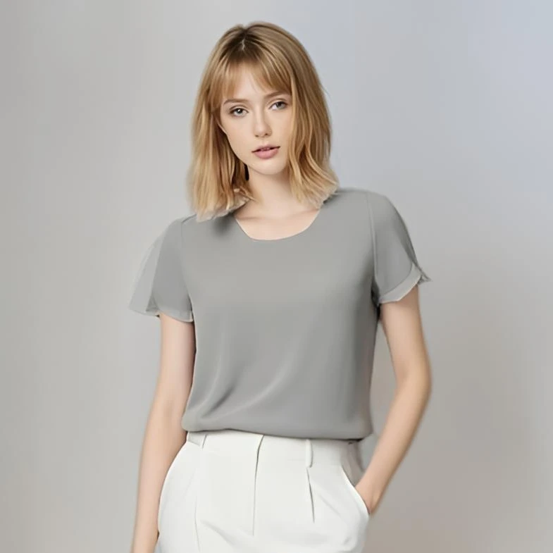 夏季温柔甜美显瘦百搭花边针织上衣