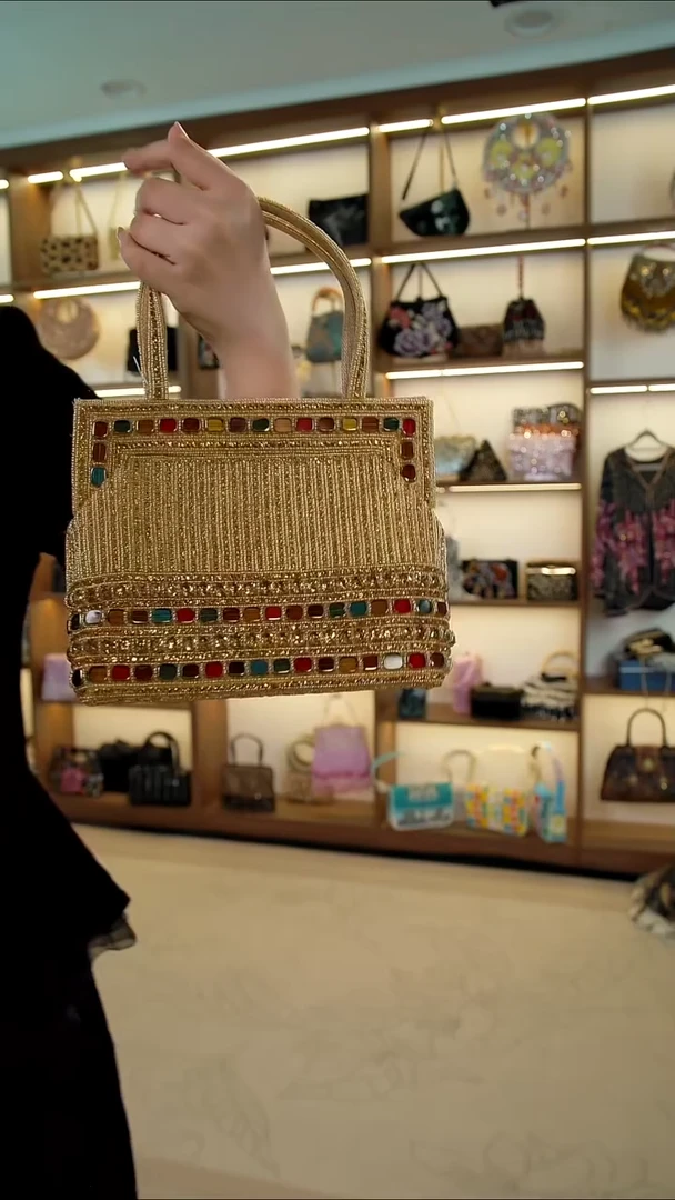 织物39百格汇手工串珠包