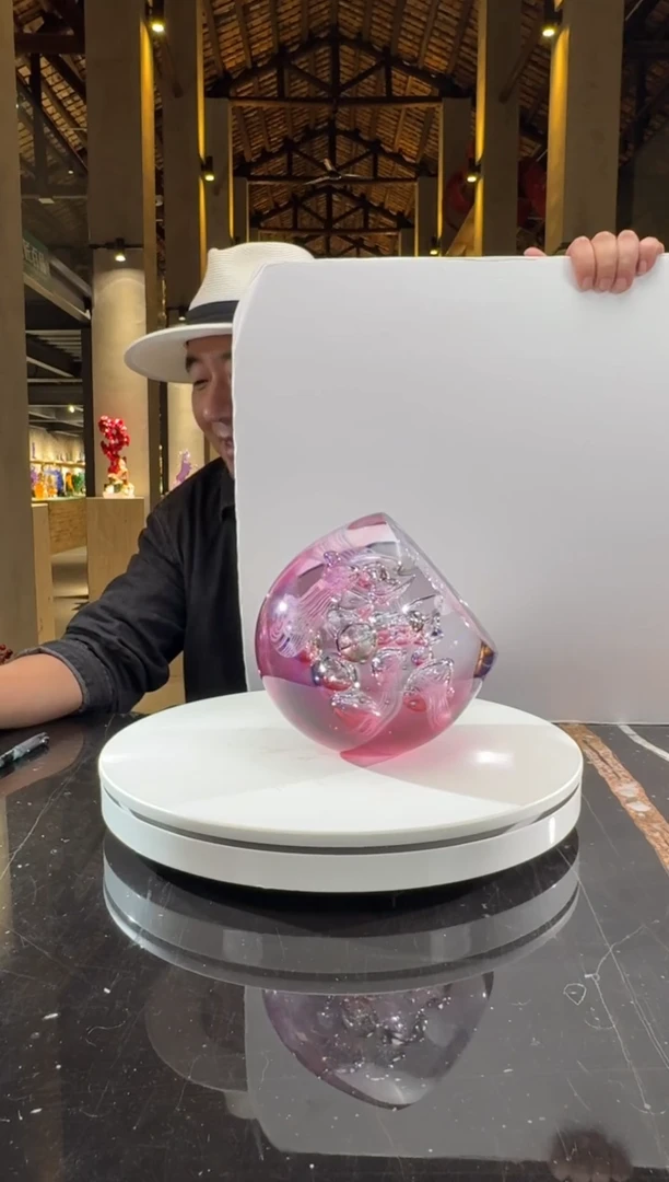 摆件金红繁花艺术摆件