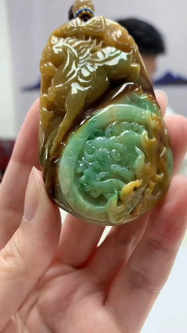 【闪购商品】定制翡翠未镶嵌5028zm-毛货马到成功265