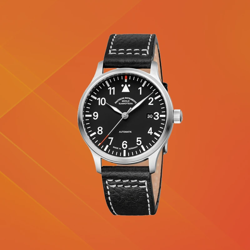 99新 Glashutte Original/格拉苏蒂 莫勒飞行员M1-37-44-LB机械表