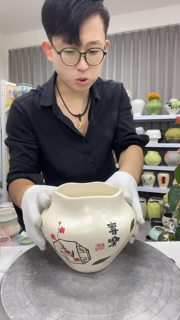 【10.8号】陶瓷花盆直播链接  高：  14   口：11