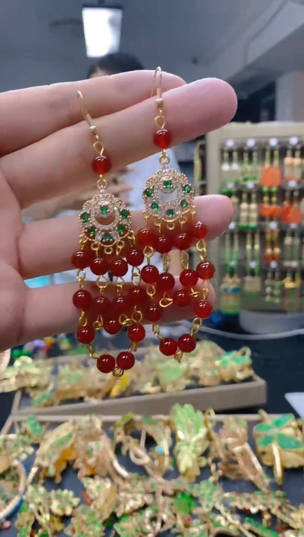 【闪购商品】玛瑙/玉髓耳饰合金029玛瑙饰品