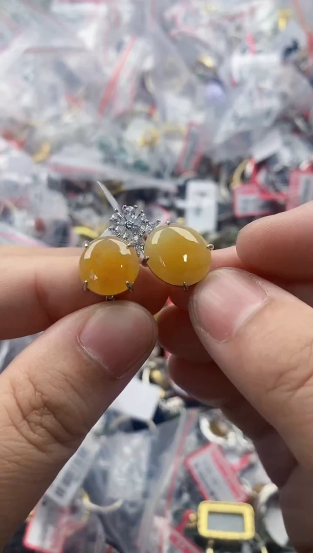 银S925镶嵌戒指翡翠444    1