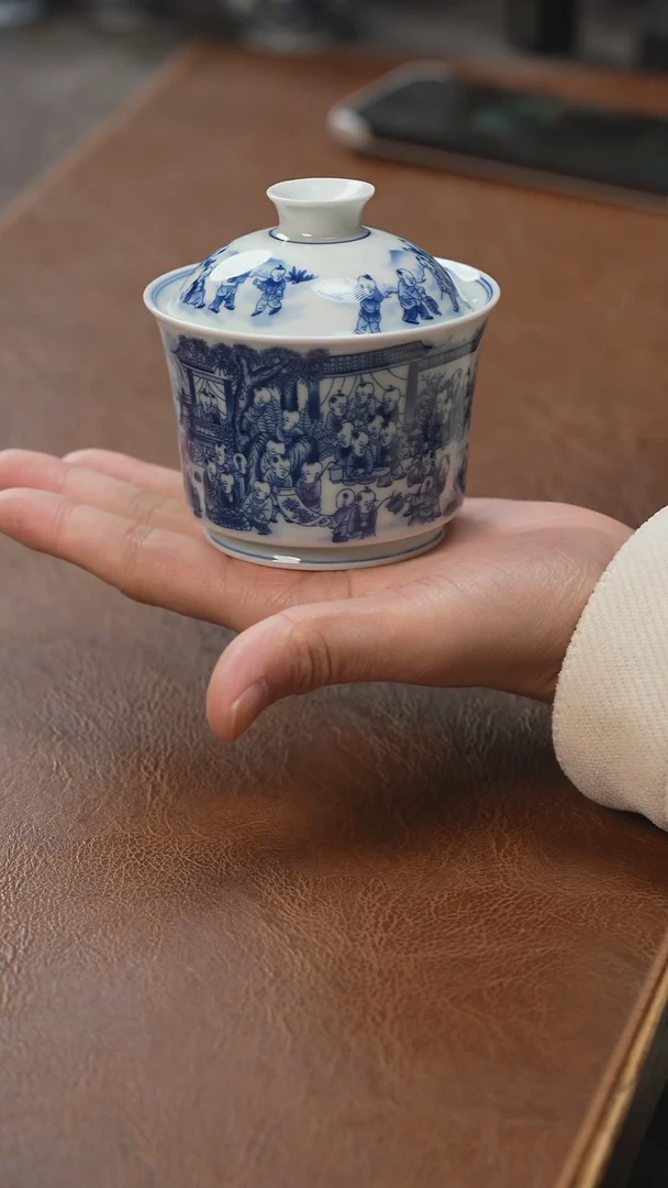 【闪购商品】盖碗百子图盖碗·