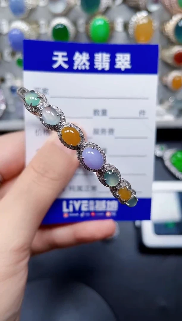 银S925镶嵌手镯翡翠172