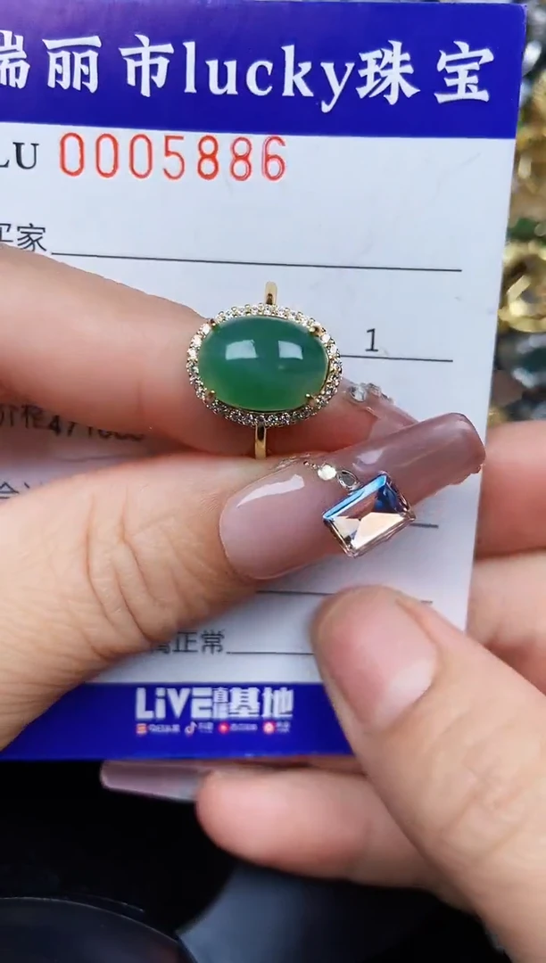 翡翠银S925镶嵌颈饰5886