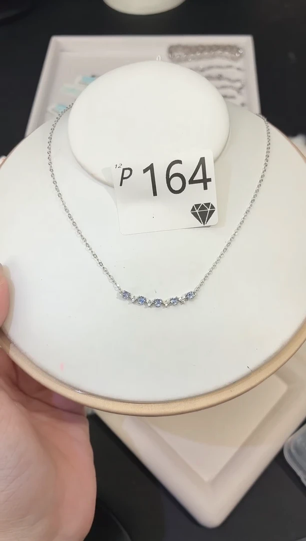 银S925镶嵌项链坦桑石多样性发一P164