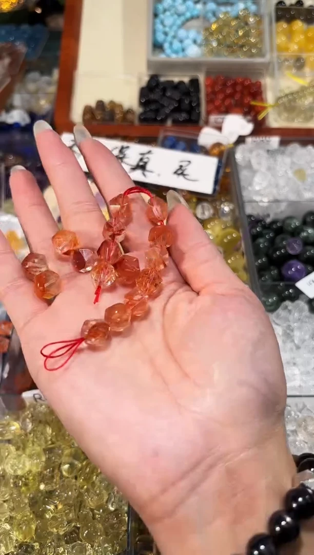 【闪购商品】水晶手串未镶嵌R14胶花切面珠一个卡10+