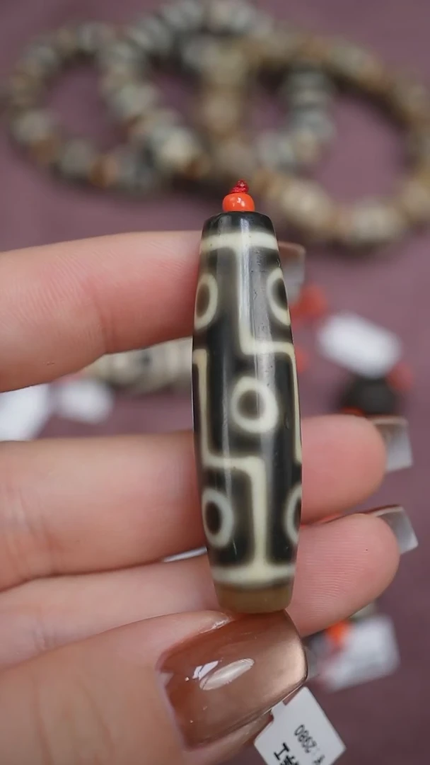 【闪购商品】玛瑙/玉髓颈饰未镶嵌蚀花玛瑙珠定制编绳