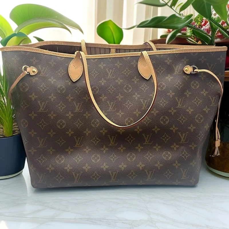 95新 LouisVuitton/路易威登 老花大号购物袋1223 1465