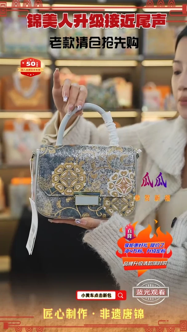 【闪购商品】织绣瓜瓜新中式唐锦非遗手拎豆腐89