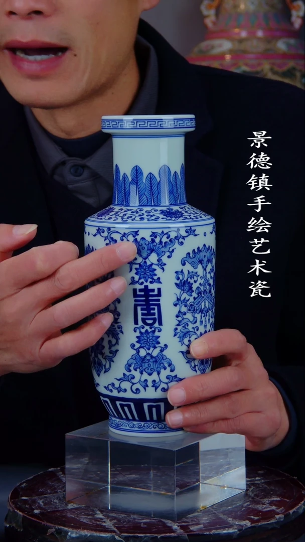 摆件陶瓷景德镇手工手绘陶瓷摆件34