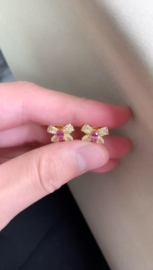 【闪购商品】蓝宝石耳饰银S925镶嵌耳饰
