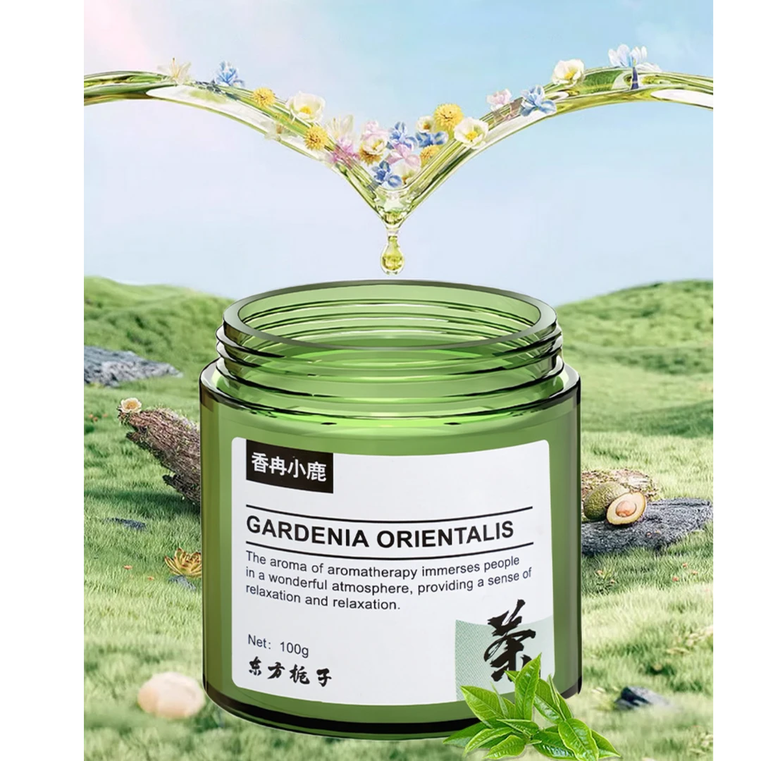 栀子花车载香薰固体香膏车用摆件持久淡香除异味香氛车载香水香薰