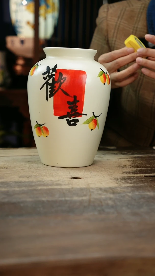 【闪购商品】瓷片景德镇纯手工釉下彩精品花瓶