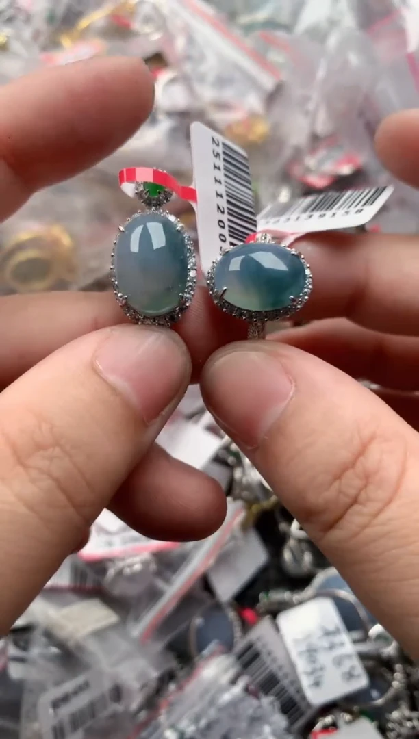 银S925镶嵌戒指翡翠1616    7