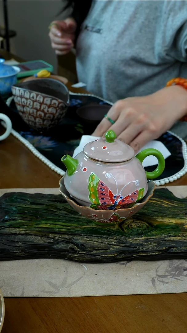 茶瓷物语福利粉色蝴蝶套装