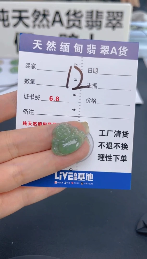翡翠未镶嵌颈饰天然A货缅甸翡翠  12  色线