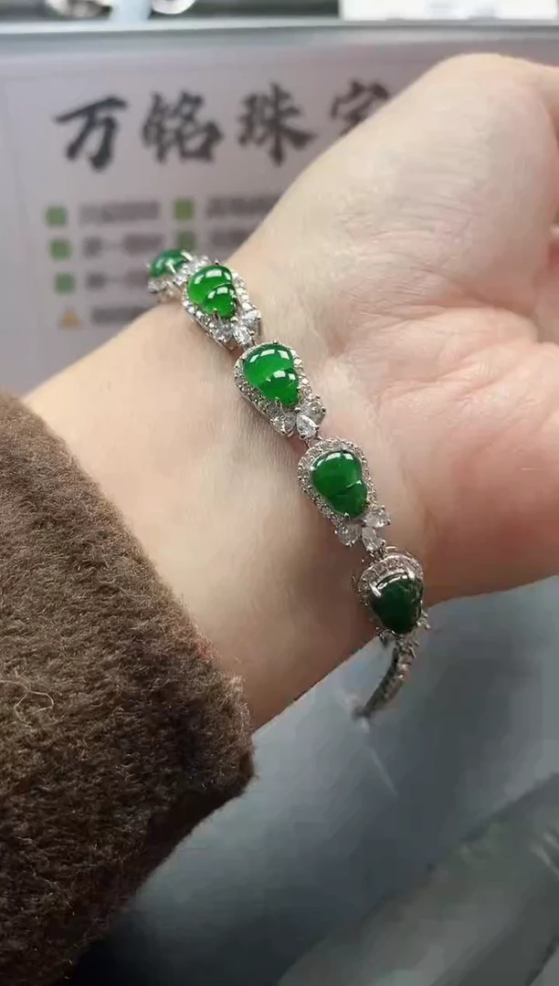 银S925镶嵌戒指翡翠51511