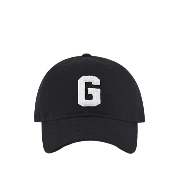 Fg黑色帽子G字母软顶棒球帽显脸小遮阳防晒鸭舌帽