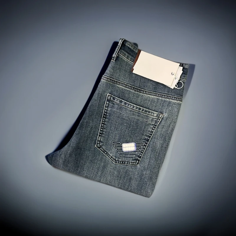 2025年高端轻奢牛仔裤男春夏季新款韩版简约休闲弹力柔软牛仔裤