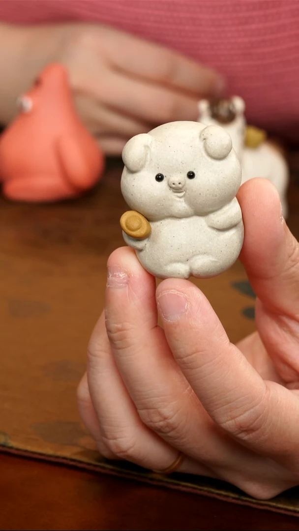 茶壶紫砂元宝猪茶宠