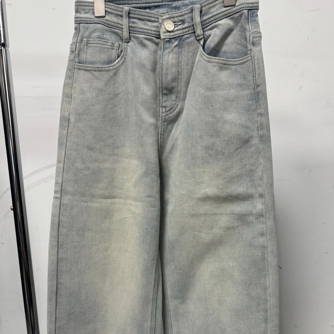 女士春秋休闲直筒牛仔裤