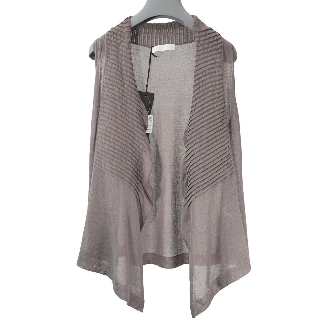 柏总衣橱 | 棕色无袖开衫 0040