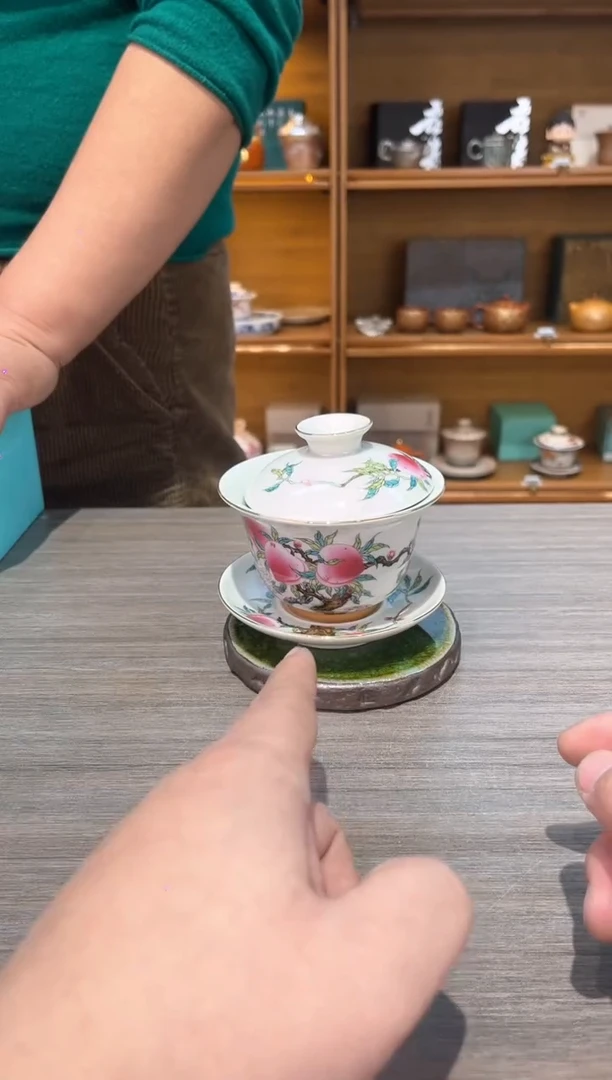 【闪购商品】瓷理九桃盖碗茶具茶具