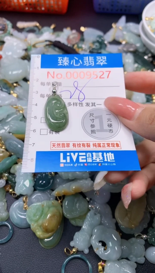 翡翠未镶嵌颈饰9527