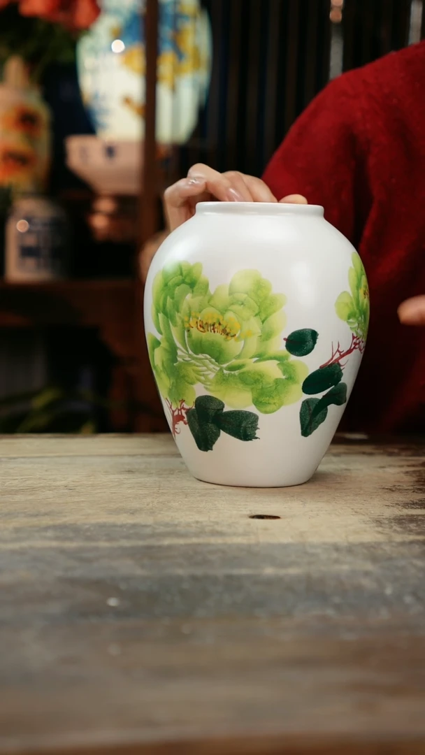【闪购商品】瓷片景德镇纯手工釉下彩精品花瓶