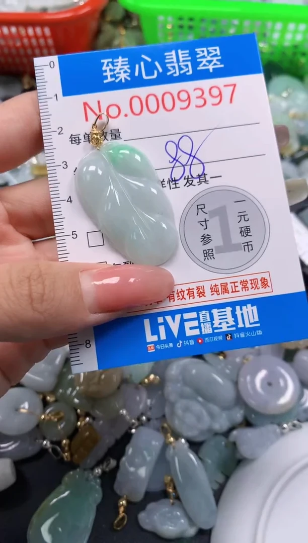 翡翠未镶嵌颈饰9397