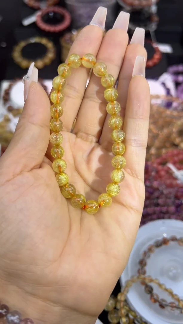 未镶嵌手串水晶金发晶7.8mm