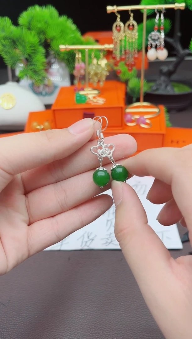 【闪购商品】玛瑙/玉髓耳钉银S925镶嵌532000