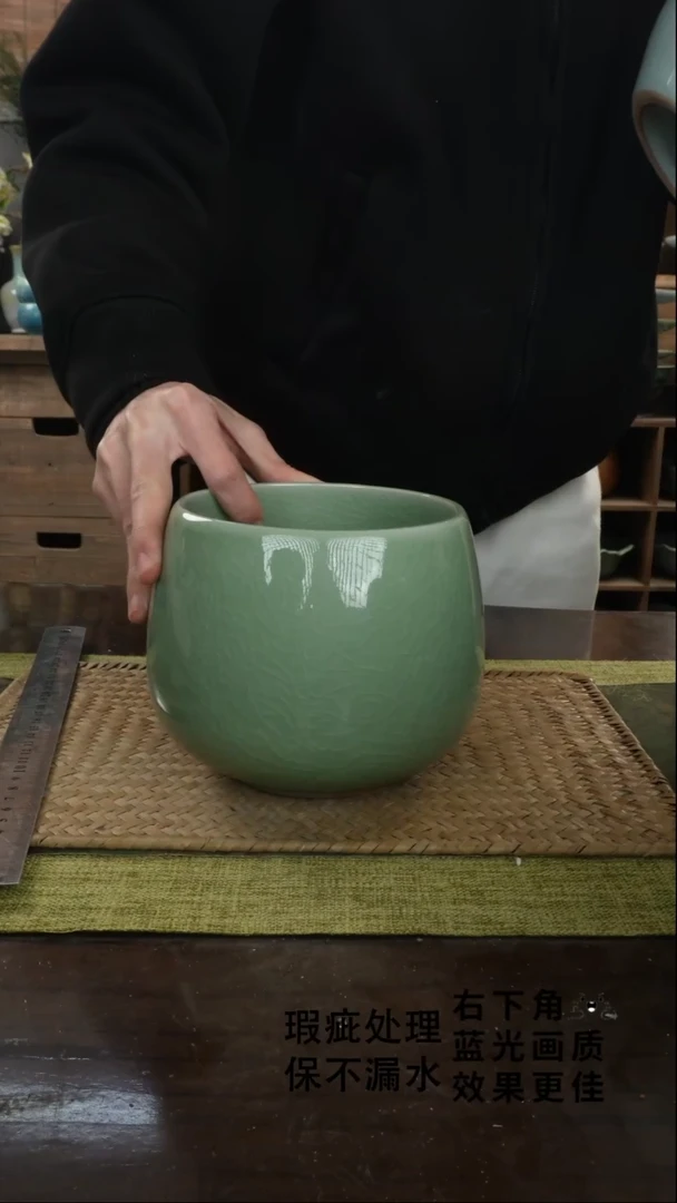 陶瓷恐龙蛋茶渣缸A-15（直径）次品保不漏水外观不完美