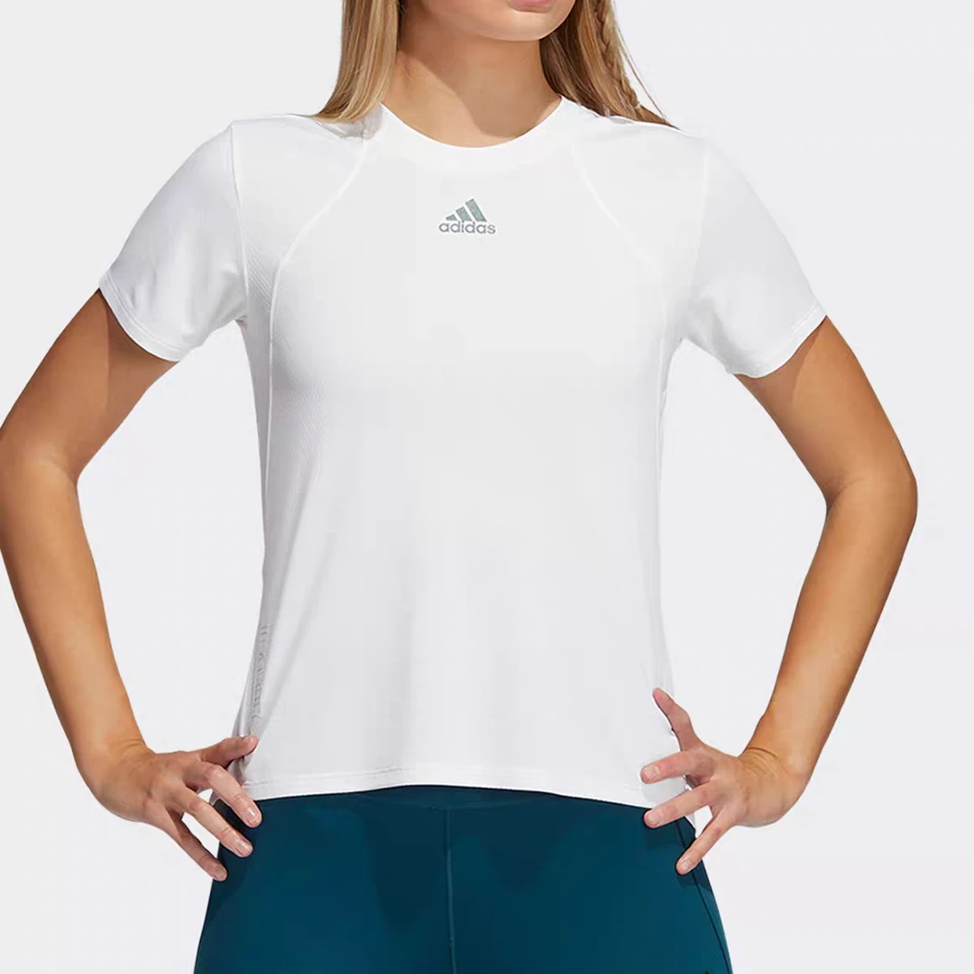 (微瑕)Adidas阿迪达斯女短袖运动服跑步休闲半袖T恤H20748
