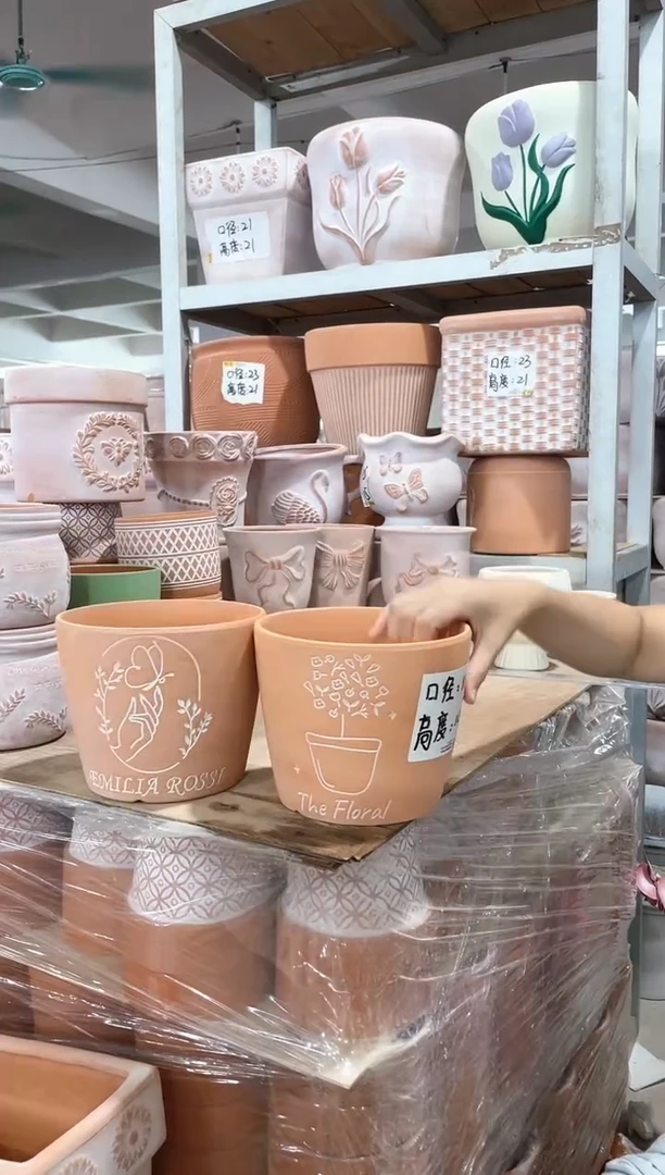 擦白盆花＋手捧蝴蝶口16-14
