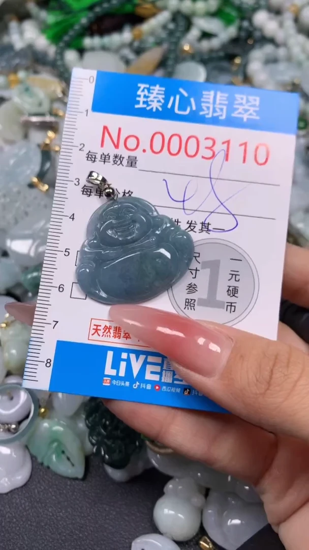 【闪购商品】翡翠颈饰未镶嵌含绳0003110