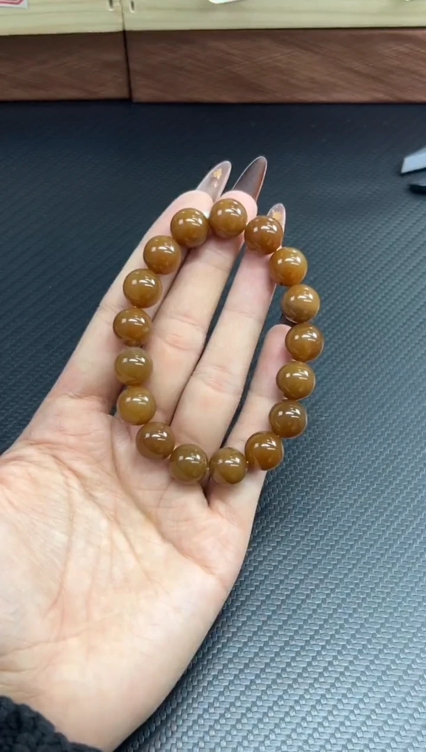 未镶嵌手串和田玉若羌微色差卡12M
