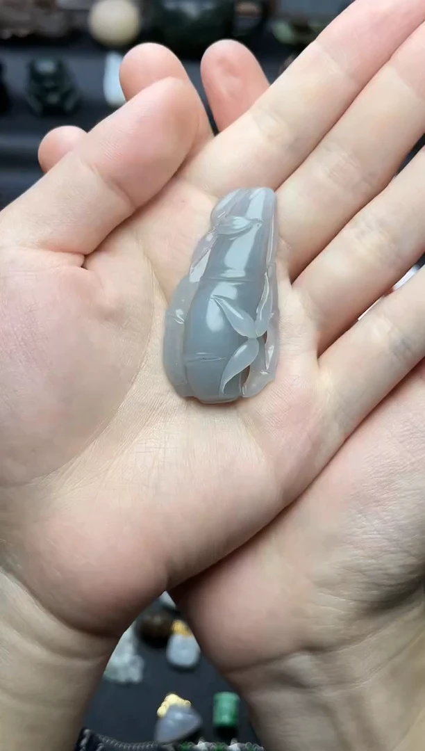 颈饰未镶嵌和田玉竹节06