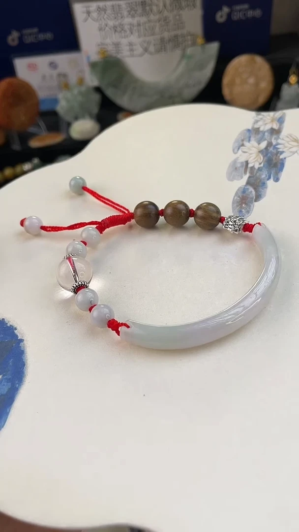 未镶嵌手链翡翠手工定制默认微瑕播介绍为准