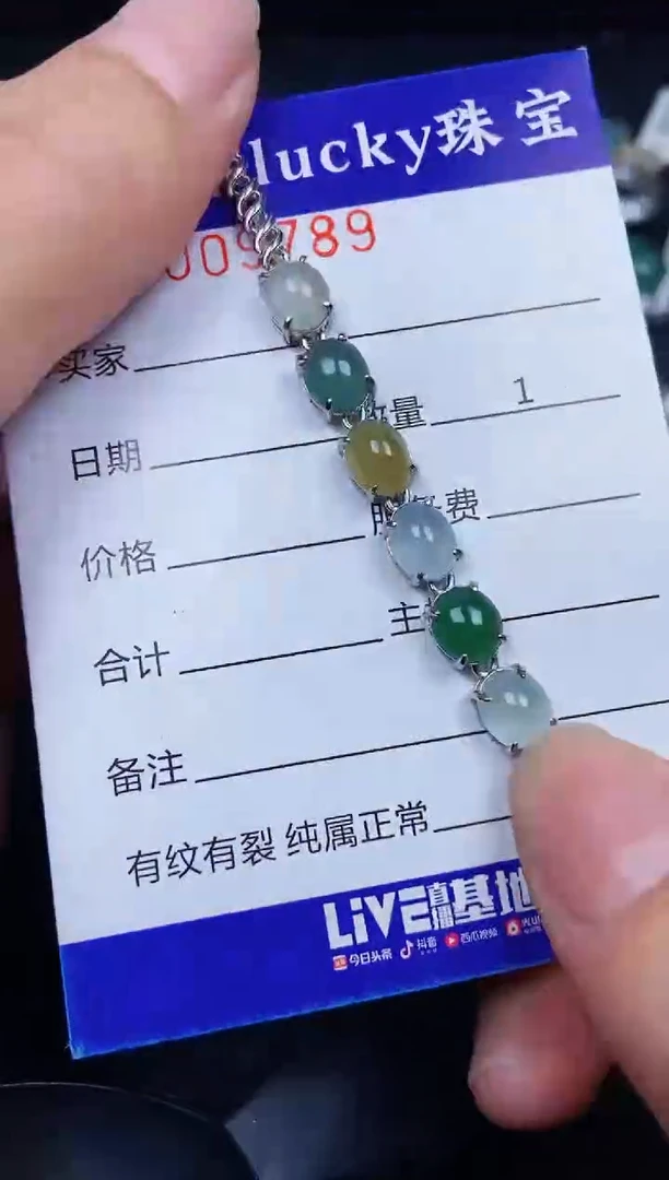 翡翠银S925镶嵌颈饰9789