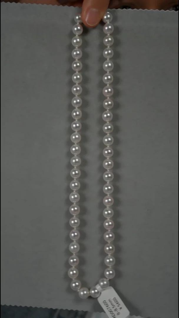 项链银S925镶嵌海水珍珠AK8-8.5mm